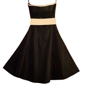 WHBM Strapless Belted Little Black Dress Size 2